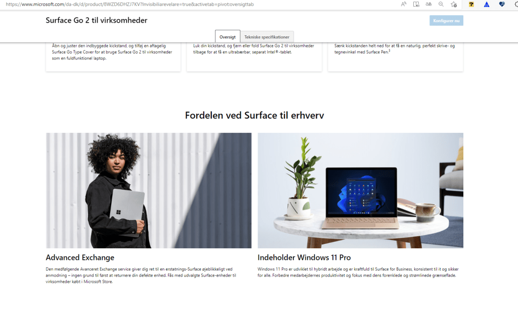 Screenshot of portion of e-commerce website featuring three content cards in Dutch.